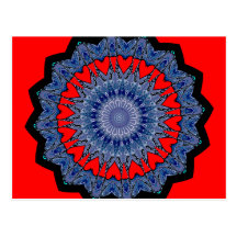 Mandalas de Digitaces Tarjeta Postal