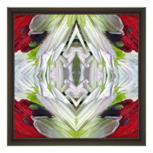 Mandela floral --Rojo y blanco Fotografias