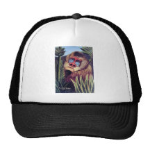 Mandrill de Rousseau "en la selva" (circa 1909) Gorras
