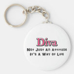 Manera de la diva de vida llaveros