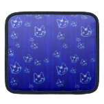 Manga abstracta linda fresca de los azules añiles  fundas para iPads