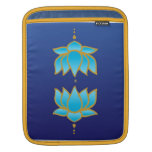 Manga azul de Lotus Ipad de la alheña Fundas Para iPads