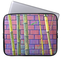 Manga del bambú y del ordenador portátil de los la funda ordendadores