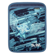 Manga del iPad del ala de la estrella azul Fundas MacBook