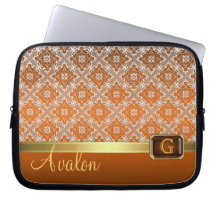 Manga Jeweled cordón anaranjado del ordenador port Funda Ordendadores