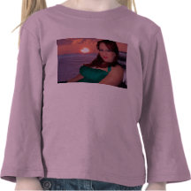 Manga larga del niño de la puesta del sol camisetas