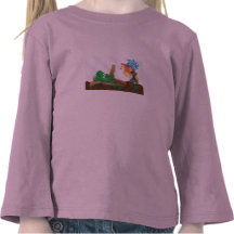Manga larga del niño de la sirena camiseta