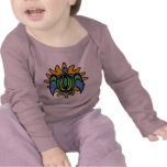 Manga larga infantil de la tortuga del amanecer camiseta