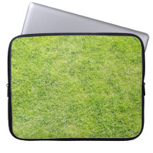 Manga material del ordenador del campo verde funda ordendadores