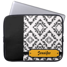 Manga negra personalizada del ordenador portátil d funda portátil
