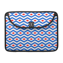 Manga patriótica de MacBook del zigzag del diamant Fundas Para Macbook Pro