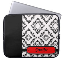 Manga roja personalizada del ordenador portátil de fundas ordendadores