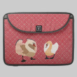 Manga rosada de Mac Book de los cisnes ostentosos fundas macbook