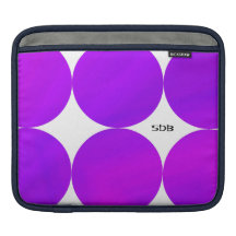 Manga rosada púrpura del carrito de los lunares fundas para iPads