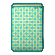manga verde y azul del iPad del lunar Funda Macbook Air
