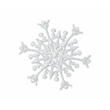 Mangas del copo de nieve polo bordado