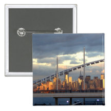 Manhattan de la materia de Staten Island 2 Cricket Pin