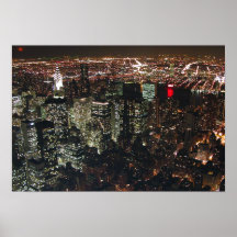 Manhattan por noche impresiones