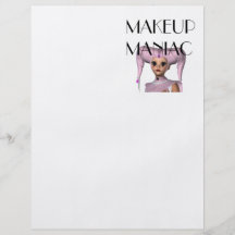 Maniaco del maquillaje de la CAMISETA Tarjeton