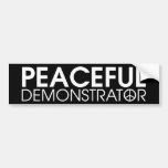 Manifestante pacífico pegatina de parachoque