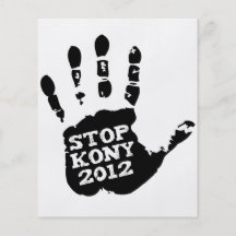 Mano de José Kony de la parada de Kony 2012 Tarjeta Publicitaria
