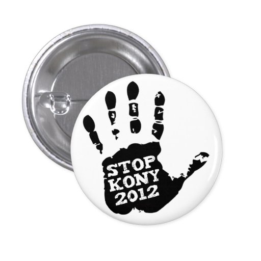Mano de José Kony de la parada de Kony 2012 Pins