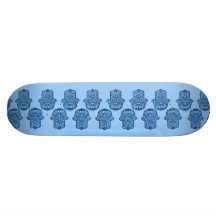 Mano de la alheña de Hamsa (azul) Patín