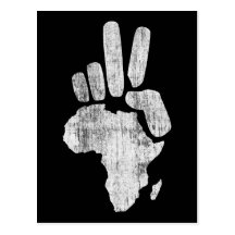 mano de la paz de Darfur África Postales
