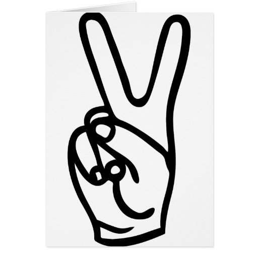 mano de la paz - ninguna guerra felicitacion 