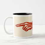 Mano punteaguda roja del vintage tazas