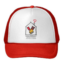Manos de Ronald McDonald gorras