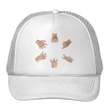 Manos del bebé gorros bordados