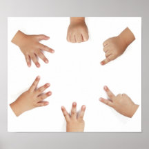Manos del bebé poster