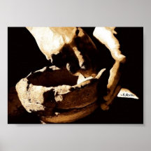 Manos en Barro Oils Atwork Poster