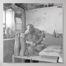 Manos en Barro Oils Atwork Poster.