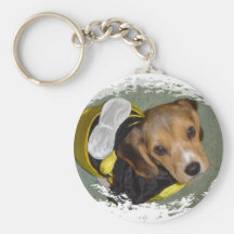Manosee el beagle de la abeja llaveros