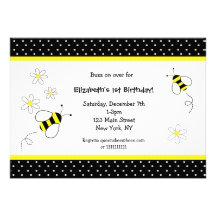 Manosee las invitaciones del cumpleaños de la abej comunicados personales 