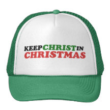 Mantenga a Cristo navidad Gorros