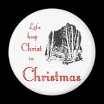 Mantenga a Cristo navidad imanes