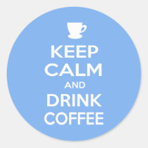 Mantenga café tranquilo y de la bebida pegatinas  