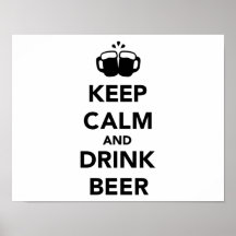Mantenga cerveza tranquila y de la bebida impresiones