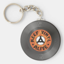 Mantenga el vinilo vivo llaveros personalizados