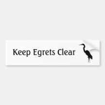 Mantenga los Egrets claros Etiqueta De Parachoque