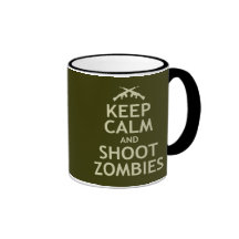 Mantenga los zombis tranquilos y del lanzamiento taza de café