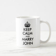 Mantenga tranquilo y case la taza de Juan
