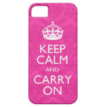 Mantenga tranquilo y continúe el iPhone del damasc iPhone 5 Case-Mate Cárcasa