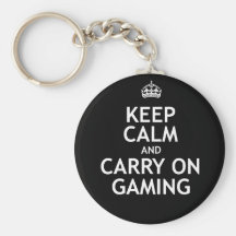Mantenga tranquilo y continúe el juego llavero personalizado