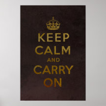 Mantenga tranquilo y continúe el poster