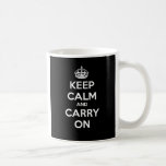 Mantenga tranquilo y continúe la taza - negro