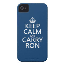 Mantenga tranquilo y lleve a Ron (modifique los co iPhone 4 Case-Mate Funda